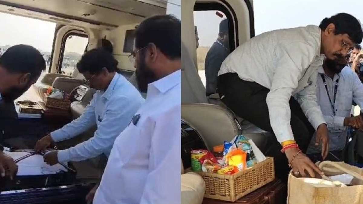 महाराष्ट्र : पालघर में सीएम एकनाथ शिंदे के बैग की हुई चेकिंग